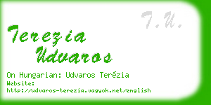 terezia udvaros business card